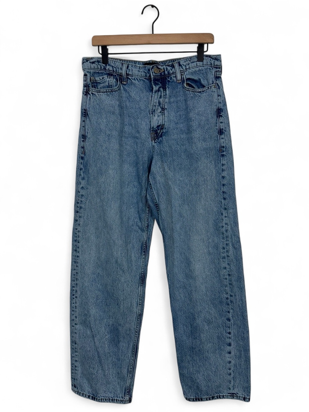 WJ503 {Banana Republic} "Mid Rise Loose Stovepipe" Relaxed Straight Leg Jeans